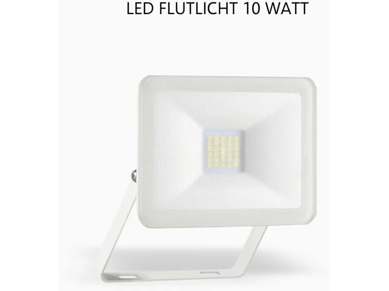 ELRO 10 Watt LED Flutlichtstrahler Aluminium Weiß Sicherheitsglas IP54 4 ELRO 10 Watt LED Flutlichtstrahler Aluminium Weiß Sicherheitsglas IP54 – Bild 2
