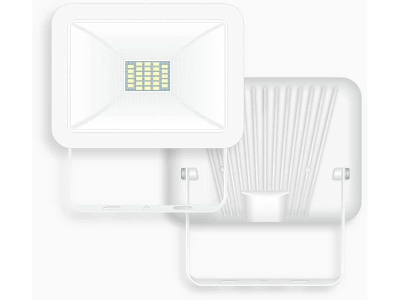 ELRO 10 Watt LED Flutlichtstrahler Aluminium Weiß Sicherheitsglas IP54 6 ELRO 10 Watt LED Flutlichtstrahler Aluminium Weiß Sicherheitsglas IP54 – Bild 4