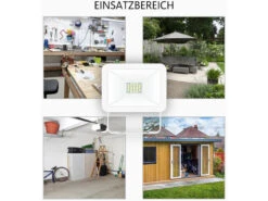 ELRO 10 Watt LED Flutlichtstrahler Aluminium Weiß Sicherheitsglas IP54 20 ELRO 10 Watt LED Flutlichtstrahler Aluminium Weiß Sicherheitsglas IP54 -Bestes Beleuchtungs Geschäft 10 watt led flutlichtstrahler aluminium weiss sich 8