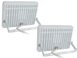 MeineWunschleuchte 10 Watt LED Strahler 2er SET, 3000 Kelvin Warmweiß, IP65, 9x13cm -Bestes Beleuchtungs Geschäft 10 watt led strahler 2er set 3000 kelvin warmweiss 2