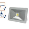 Perel 10 Watt LED Strahler ALU, 3000 Kelvin Warmweiß, IP65, 9x13cm
