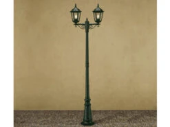 Konstsmide 2-flammige Gartenlaterne FIRENZE, Aluminium Grün, Inkl. Pfahl -Bestes Beleuchtungs Geschäft 2 flammige gartenlaterne firenze aluminium gruen i 2