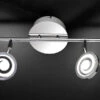 Wofi 2-flammige LED-Deckenleuchte MORRIS In Chrom, Spots Schwenkbar -Bestes Beleuchtungs Geschäft 2 flammige led deckenleuchte morris in chrom spots