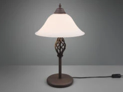 Trio Leuchten 2-flammige Tischleuchte RUSTICA Landhausstil In Rostoptik Mit Glasschrim 12 Trio Leuchten 2-flammige Tischleuchte RUSTICA Landhausstil In Rostoptik Mit Glasschrim -Bestes Beleuchtungs Geschäft 2 flammige tischleuchte rustica landhausstil in ro 2