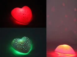 Niermann 2 X LED Nachtlicht SOLAR HEART Projiziert Herzen/Sterne Mit Solar/USB Aufladbar -Bestes Beleuchtungs Geschäft 2 x led nachtlicht solar heart projiziert herzen s 3