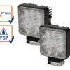 Perel 27 Watt LED Strahler ALU 2er SET, 4250 Kelvin Neutralweiß, IP67, 13,5x11cm -Bestes Beleuchtungs Geschäft 27 watt led strahler alu 2er set 4250 kelvin neutr
