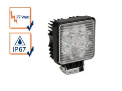 Perel 27 Watt LED Strahler ALU, 4250 Kelvin Neutralweiß, IP67, 13,5x11cm
