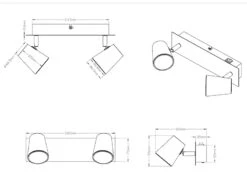 MeineWunschleuchte 2er SET 2-flammige Wandstrahler Mit Schalter, Metall Silber, Breite 28cm 11 MeineWunschleuchte 2er SET 2-flammige Wandstrahler Mit Schalter, Metall Silber, Breite 28cm -Bestes Beleuchtungs Geschäft 2er set 2 flammige wandstrahler mit schalter metal 4