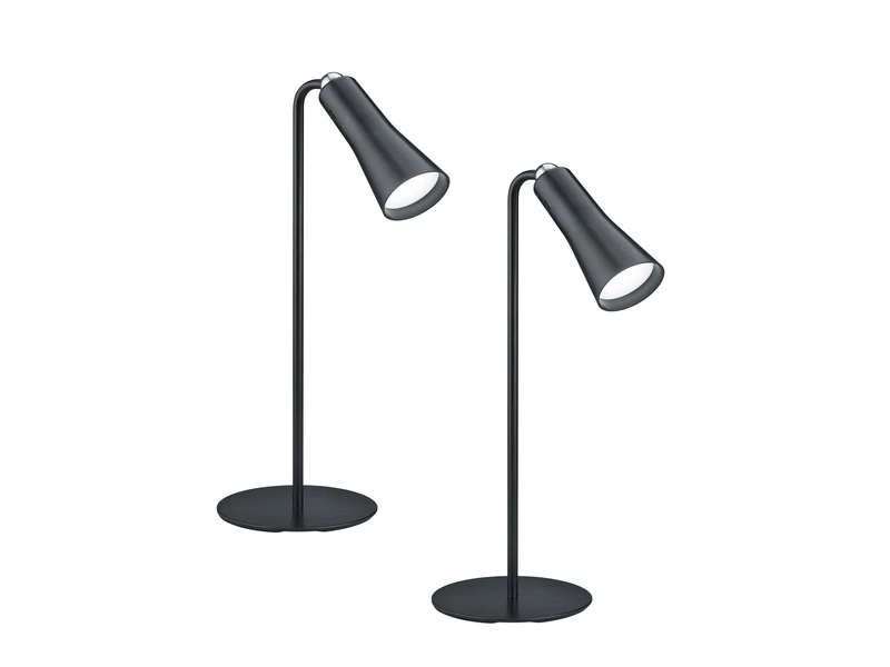 MeineWunschleuchte 2er SET 3 In 1 LED Akku Tischleuchten Mit Klemm- & Klebestation, Schwarz H: 36cm 4 MeineWunschleuchte 2er SET 3 In 1 LED Akku Tischleuchten Mit Klemm- & Klebestation, Schwarz H: 36cm – Bild 2
