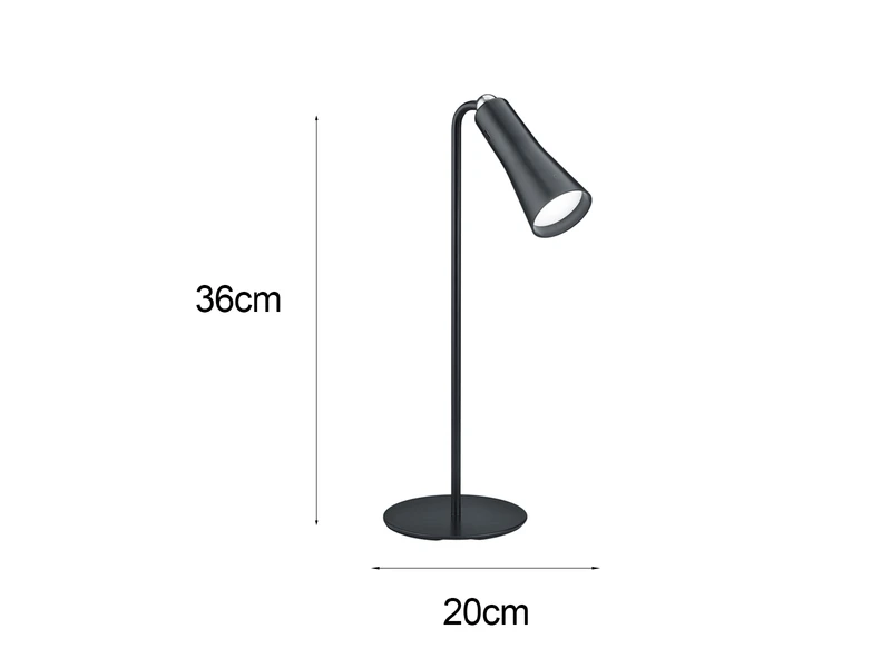 MeineWunschleuchte 2er SET 3 In 1 LED Akku Tischleuchten Mit Klemm- & Klebestation, Schwarz H: 36cm 6 MeineWunschleuchte 2er SET 3 In 1 LED Akku Tischleuchten Mit Klemm- & Klebestation, Schwarz H: 36cm – Bild 4