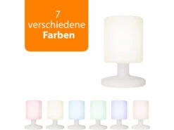 MeineWunschleuchte 2er SET Akku LED Tischleuchten Outdoor Mit RGB Farbwechsler, Höhe 25cm -Bestes Beleuchtungs Geschäft 2er set akku led tischleuchten outdoor mit rgb far 3