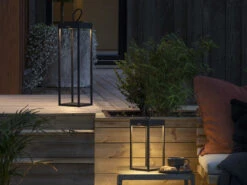 MeineWunschleuchte 2er Set Akku Tischleuchte & Bodenleuchte, Höhe 30cm & 50cm