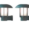 Konstsmide 2er Set Außenwandleuchte HEIMDAL, Aluminium Silbergrau/ Glas Opal, E27 Fassung -Bestes Beleuchtungs Geschäft 2er set aussenwandleuchte heimdal aluminium silber