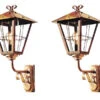 Konstsmide 2er Set Außenwandleuchte / Laterne FENIX, Kupfer Massiv / Acrylglas Rauchfarben -Bestes Beleuchtungs Geschäft 2er set aussenwandleuchte laterne fenix kupfer mas