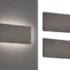 Trio Leuchten 2er Set Außergewöhnliche LED Wandleuchten Aus Schwarzem Schiefer 25cm Rechteckig -Bestes Beleuchtungs Geschäft 2er set aussergewoehnliche led wandleuchten aus sc