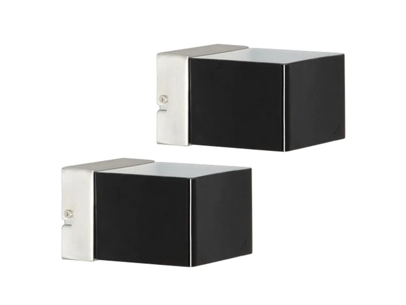 Ranex 2er Set Badezimmer Wandlampe GARDA, Up- & Downlight Glas Schwarz, 10 X 10 Cm 3 Ranex 2er Set Badezimmer Wandlampe GARDA, Up- & Downlight Glas Schwarz, 10 X 10 Cm