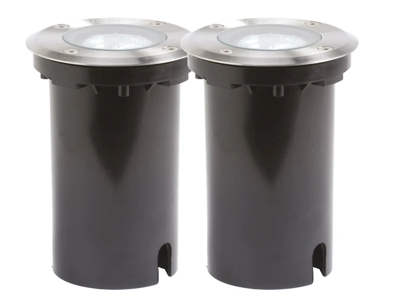 Konstsmide 2er-Set Bodeneinbaustrahler, Außenleuchte Rund, Ø 11cm, IP65, Edelstahl / Glas 3 Konstsmide 2er-Set Bodeneinbaustrahler, Außenleuchte Rund, Ø 11cm, IP65, Edelstahl / Glas