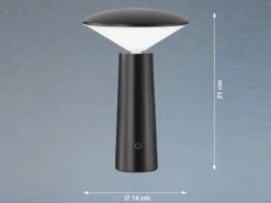 FHL Easy 2er SET Dimmbare Akku Outdoor Tischlampen Schwarz Höhe 21cm -Bestes Beleuchtungs Geschäft 2er set dimmbare akku outdoor tischlampen schwarz 1 2