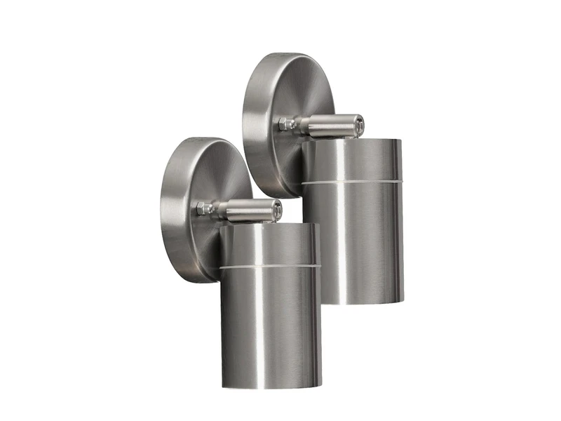 Konstsmide 2er-Set Edelstahl Wandspot MODENA, GU10, Höhe 15 Cm, IP44 4 Konstsmide 2er-Set Edelstahl Wandspot MODENA, GU10, Höhe 15 Cm, IP44 – Bild 2