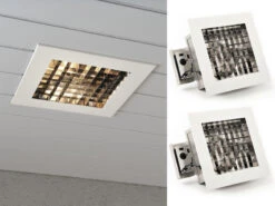 Konstsmide 2er-Set Elegante Deckeneinbauleuchten Aluminium Weiß Lackiert E27, 27 X 27 Cm