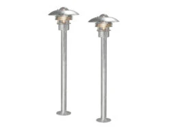 Konstsmide 2er-Set Elegante Wegeleuchte MODENA Galv. Stahl, E27, Höhe 98 Cm, IP23 -Bestes Beleuchtungs Geschäft 2er set elegante wegeleuchte modena galv stahl e27 1