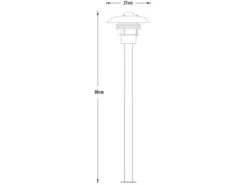Konstsmide 2er-Set Elegante Wegeleuchte MODENA Galv. Stahl, E27, Höhe 98 Cm, IP23 -Bestes Beleuchtungs Geschäft 2er set elegante wegeleuchte modena galv stahl e27 5