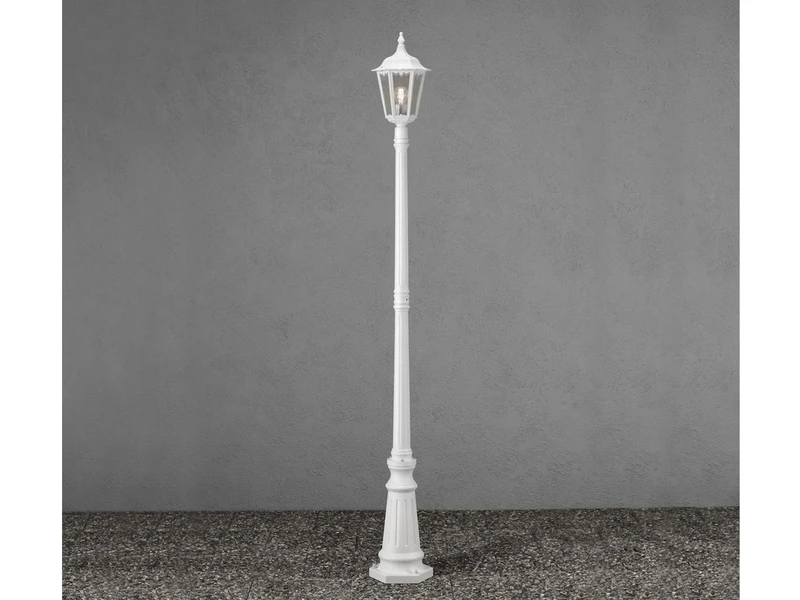 Konstsmide 2er-Set Gartenlaterne FIRENZE, E27, Aluminium Weiß, Inkl. Pfahl Und Fundament 7 Konstsmide 2er-Set Gartenlaterne FIRENZE, E27, Aluminium Weiß, Inkl. Pfahl Und Fundament – Bild 5