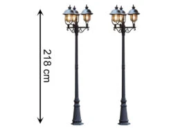 Konstsmide 2er-Set Gartenlaterne PARMA, Edelstahl Lampendach, 3 X E27, IP43 -Bestes Beleuchtungs Geschäft 2er set gartenlaterne parma edelstahl lampendach 3 1
