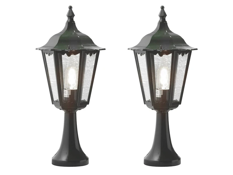 Konstsmide 2er-Set Grüne Sockelleuchte FIRENZE, E27, Aluminium, Höhe 55 Cm 3 Konstsmide 2er-Set Grüne Sockelleuchte FIRENZE, E27, Aluminium, Höhe 55 Cm