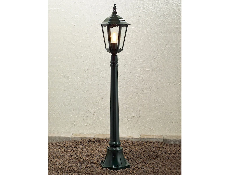 Konstsmide 2er-Set Grüne Wegeleuchten FIRENZE, E27, Aluminium, Inkl. Pfahl Und Fundament 7 Konstsmide 2er-Set Grüne Wegeleuchten FIRENZE, E27, Aluminium, Inkl. Pfahl Und Fundament – Bild 5