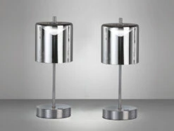MeineWunschleuchte 2er SET Kabellose Tischlampen Silber / Rauchglas Mit Touchdimmer, Höhe 34,5cm 12 MeineWunschleuchte 2er SET Kabellose Tischlampen Silber / Rauchglas Mit Touchdimmer, Höhe 34,5cm -Bestes Beleuchtungs Geschäft 2er set kabellose tischlampen silber rauchglas mit 2