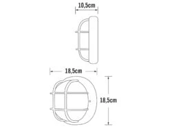 Konstsmide 2er-Set Kellerleuchten MANTOVA Schwarz Schutzgitter Wand-/Deckenmontage -Bestes Beleuchtungs Geschäft 2er set kellerleuchten mantova schwarz schutzgitte 3