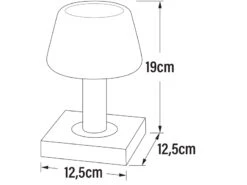 MeineWunschleuchte 2er Set Kleine LED Outdoor Tischleuchten Per USB Aufladbar, Rostoptik H: 19cm -Bestes Beleuchtungs Geschäft 2er set kleine led outdoor tischleuchten per usb a 3
