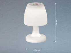 MeineWunschleuchte 2er SET Kleine Outdoor Akku Tischlampen 26cm Ohne Kabel - Dimmbar & RGB -Bestes Beleuchtungs Geschäft 2er set kleine outdoor akku tischlampen 26cm ohne 1 3