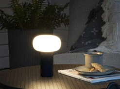 MeineWunschleuchte 2er Set LED Akku Outdoor Tischleuchten Mit RGB Farbwechsel, Rost Höhe 19cm -Bestes Beleuchtungs Geschäft 2er set led akku outdoor tischleuchten mit rgb far 4