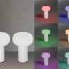 MeineWunschleuchte 2er Set LED Akku Outdoor Tischleuchten Mit RGB Farbwechsel, Weiß Höhe 19cm -Bestes Beleuchtungs Geschäft 2er set led akku outdoor tischleuchten mit rgb far 8