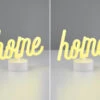 MeineWunschleuchte 2er SET LED Dekoleuchte Mit Schriftzug Home Batterie- Oder USB Betrieben H: 16cm -Bestes Beleuchtungs Geschäft 2er set led dekoleuchte mit schriftzug home batter