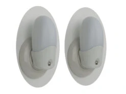 Niermann 2er Set LED-Nachtlichter OVAL Mit Dämmerungssensor Für Ihre Sicherheit