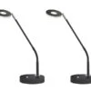 MeineWunschleuchte 2er SET LED Schreibtischlampen Schwarz Mit Dimmer - Höhe 60cm