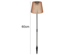 Globo 2er Set LED Solar Erdspießleuchten Bernsteinfarbig, Höhe 60cm -Bestes Beleuchtungs Geschäft 2er set led solar erdspiessleuchten bernsteinfarbi 2