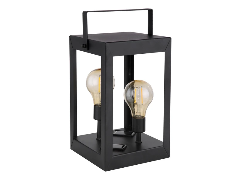 MeineWunschleuchte 2er Set LED Solar Tischleuchten Laternen Aus Metall In Schwarz, Höhe 28cm 10 MeineWunschleuchte 2er Set LED Solar Tischleuchten Laternen Aus Metall In Schwarz, Höhe 28cm – Bild 8