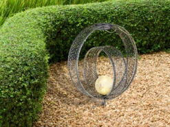 MeineWunschleuchte 2er Set LED Solarleuchten Dekorstanzungen In Silber & Glaskugel, H 42cm -Bestes Beleuchtungs Geschäft 2er set led solarleuchten dekorstanzungen in silbe 5