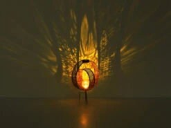 MeineWunschleuchte 2er Set LED Solarleuchten Dekorstanzungen In Silber & Glaskugel, H 42cm -Bestes Beleuchtungs Geschäft 2er set led solarleuchten dekorstanzungen in silbe 7