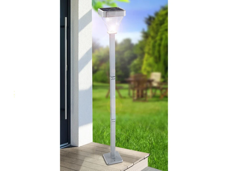 Globo 2er Set LED Solarleuchten Wegeleuchten 1m, Solar Gartenleuchten Außenbeleuchtung 5 Globo 2er Set LED Solarleuchten Wegeleuchten 1m, Solar Gartenleuchten Außenbeleuchtung – Bild 3