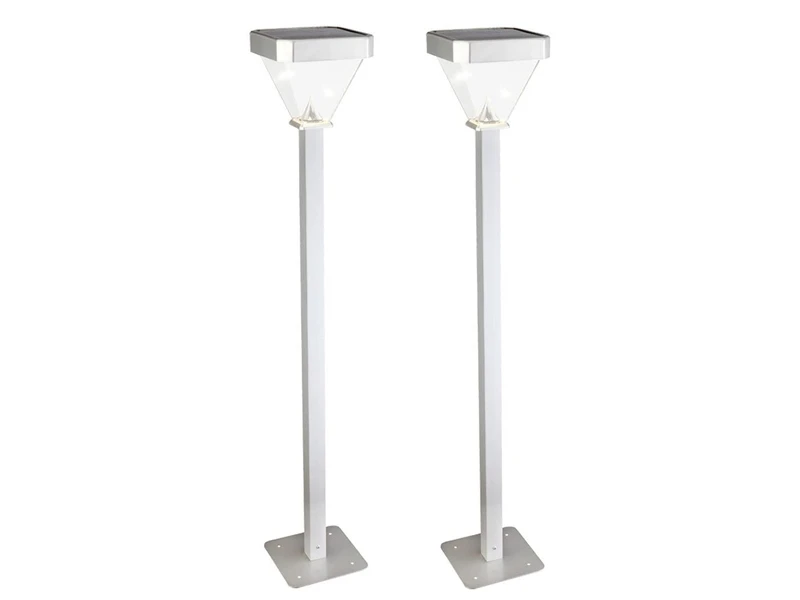 Globo 2er Set LED Solarleuchten Wegeleuchten 1m, Solar Gartenleuchten Außenbeleuchtung 3 Globo 2er Set LED Solarleuchten Wegeleuchten 1m, Solar Gartenleuchten Außenbeleuchtung