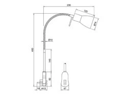 Trio Leuchten 2er Set LED Steckerspots Mit Schalter Und Flexarm, Silber Höhe 40cm 19 Trio Leuchten 2er Set LED Steckerspots Mit Schalter Und Flexarm, Silber Höhe 40cm -Bestes Beleuchtungs Geschäft 2er set led steckerspots mit schalter und flexarm 1 8