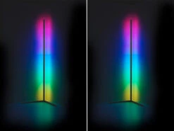 MeineWunschleuchte 2er Set LED Stehleuchten Mit Fernbedienung, RGB & Sound Control - H 141cm