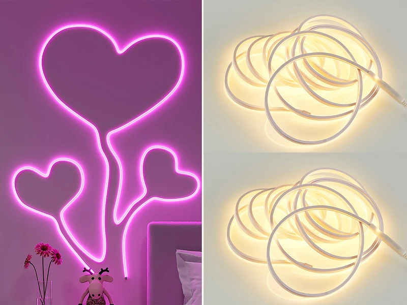 MeineWunschleuchte 2er Set LED Streifen Mit Fernbedienung, RGB Farbwechsler & Dimmer - 5 Meter 3 MeineWunschleuchte 2er Set LED Streifen Mit Fernbedienung, RGB Farbwechsler & Dimmer - 5 Meter