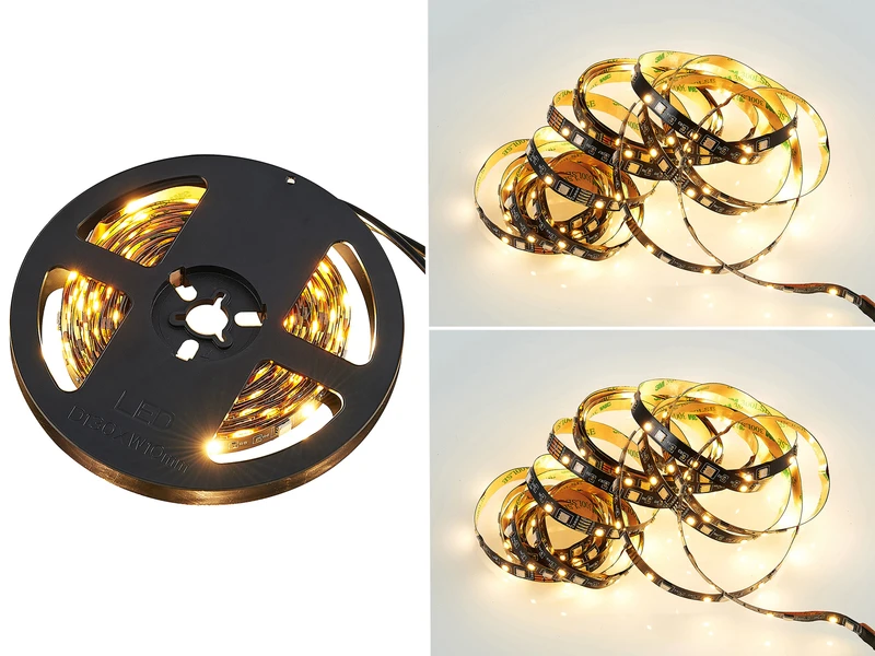 MeineWunschleuchte 2er Set LED Streifen Mit Fernbedienung, RGB Farbwechsel & Dimmer - 5 Meter 3 MeineWunschleuchte 2er Set LED Streifen Mit Fernbedienung, RGB Farbwechsel & Dimmer - 5 Meter