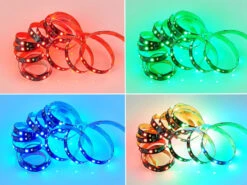 MeineWunschleuchte 2er Set LED Streifen Mit Fernbedienung, RGB & Sound Control Funktion - 3 Meter -Bestes Beleuchtungs Geschäft 2er set led streifen mit fernbedienung rgb sound c 35